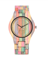 Carregar imagem no visualizador da galeria, Relógio de Madeira Skull Color