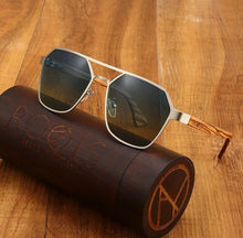 Carregar imagem no visualizador da galeria, Óculos de Madeira Metálico