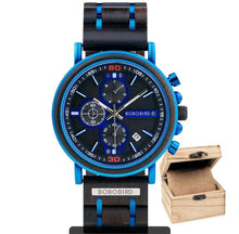 Carregar imagem no visualizador da galeria, Relógio de Madeira Militar