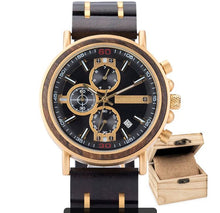 Carregar imagem no visualizador da galeria, Relógio de Madeira Militar