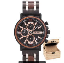 Carregar imagem no visualizador da galeria, Relógio de Madeira Militar