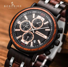 Carregar imagem no visualizador da galeria, Relógio de Madeira Militar