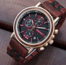 Carregar imagem no visualizador da galeria, Relógio de Madeira Militar