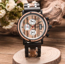 Carregar imagem no visualizador da galeria, Relógio de Madeira Militar