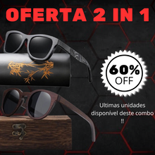 Carregar imagem no visualizador da galeria, Óculos de Madeira Black Full Two