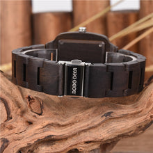 Carregar imagem no visualizador da galeria, Relógio de Madeira Quadrado