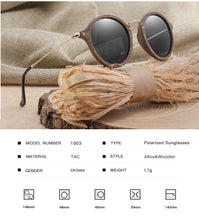 Carregar imagem no visualizador da galeria, Óculos de Madeira Metal Retrô