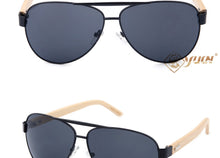 Carregar imagem no visualizador da galeria, Óculos de Madeira Aviador Clássico