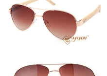 Carregar imagem no visualizador da galeria, Óculos de Madeira Aviador Clássico