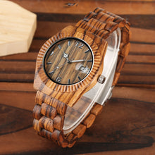 Carregar imagem no visualizador da galeria, Relógio de Madeira Zebrawood