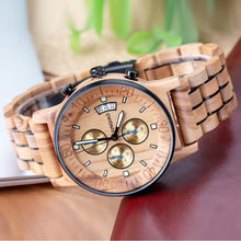 Carregar imagem no visualizador da galeria, Relógio de Madeira JUNQIAO