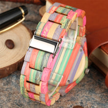 Carregar imagem no visualizador da galeria, Relógio de Madeira Multicolor