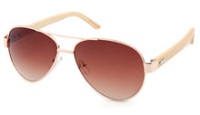 Carregar imagem no visualizador da galeria, Óculos de Madeira Aviador Clássico