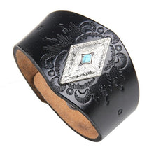 Carregar imagem no visualizador da galeria, Bracelet de Couro Alloy Metal