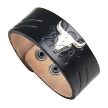 Carregar imagem no visualizador da galeria, Bracelet de Couro Alloy Metal