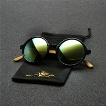 Carregar imagem no visualizador da galeria, Óculos de Madeira Round Black