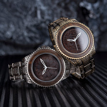 Carregar imagem no visualizador da galeria, Relógio de Madeira com Metal 3D