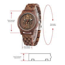 Carregar imagem no visualizador da galeria, Relógio de Madeira Skull 2