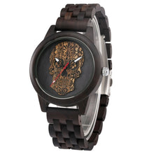 Carregar imagem no visualizador da galeria, Relógio de Madeira Skull 2