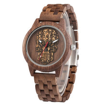 Carregar imagem no visualizador da galeria, Relógio de Madeira Skull 2