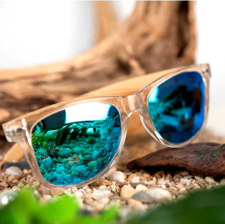 Óculos de Bamboo Espelho Blue