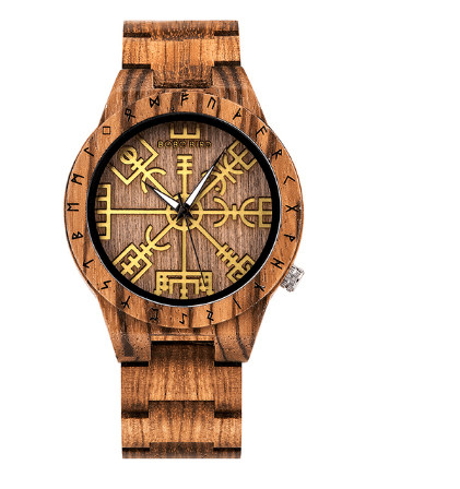 Relógio de Madeira vikings - Wood Love 