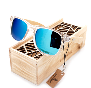 Óculos de Bamboo Espelho Blue