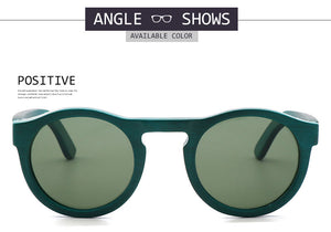 Óculos de Madeira Retro Green