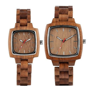 Relógio de Madeira Nogueira - Wood Love 