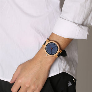 Relógio de Bamboo Blue One