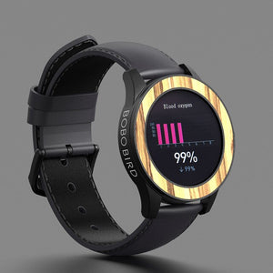 Relógio de Madeira Smart Bluetooth 5.0
