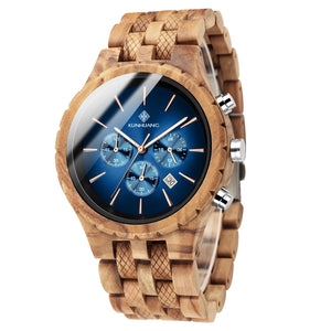 Relógio de Madeira Sports Chronograph