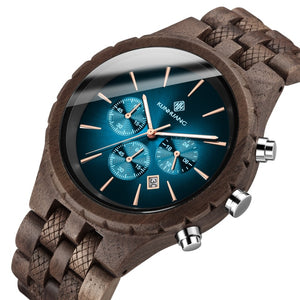 Relógio de Madeira Sports Chronograph